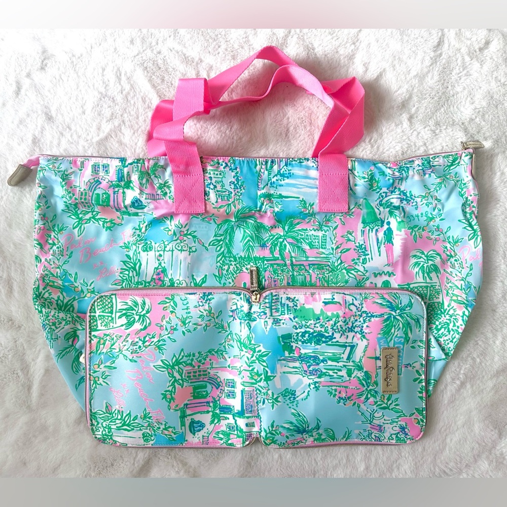 NWOT Lilly Pulitzer Getaway Packable Tote Bag - Lilly Loves Palm Beach - O/S - Picture 5 of 9